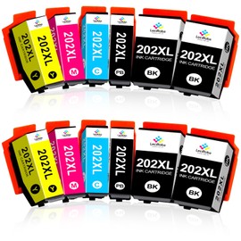 LeciRoba 202xl Printer Cartridges Replacement for Epson 202 Printer Cartridges and Epson Printer Cartridges 202xl Multipack for Epson Expression Premium XP-6000 XP-6005 XP-6100 XP-6105 (Pack of 12)