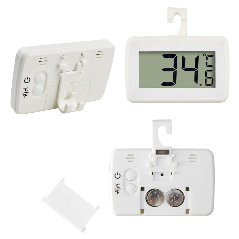 Digital Refrigerator Thermometer – Waterproof Fridge Freezer Thermometer with Easy-to-Read