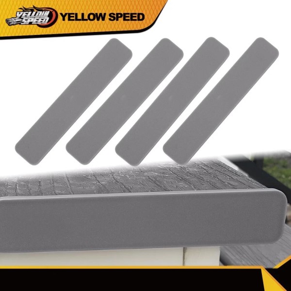 yellowspeed Dark Gray Plastic Decking boards End Cap (4pcs in