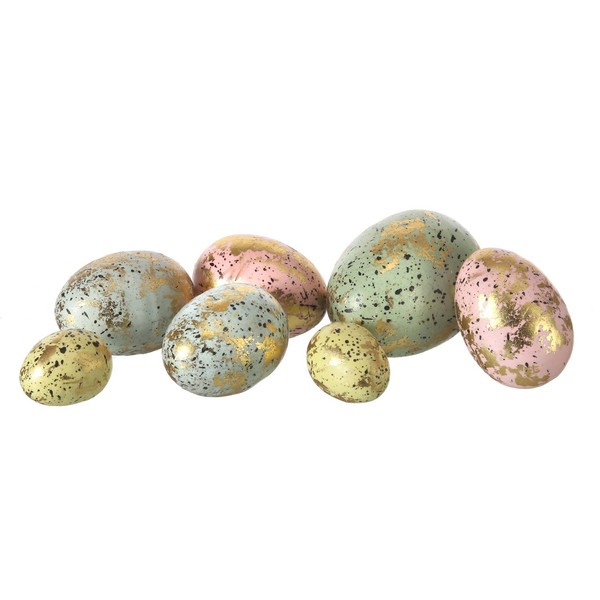 One Holiday Way Set of 7 2-Inch Multicolor Gilded Pastel