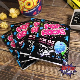 Blue Razz POP ROCKS® Candy | Includes 4 Individual Packs of Blue Raspberry Flavored Mini Rock Popping Candies