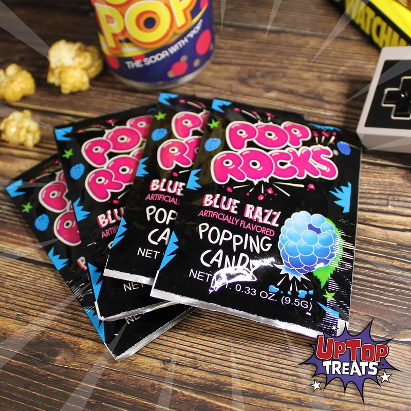 Blue Razz POP ROCKS® Candy | Includes 4 Individual Packs