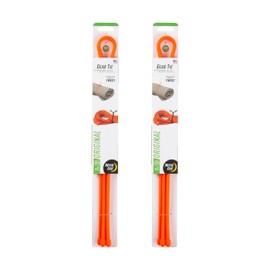 Nite Ize Gear Tie Reusable Rubber Twist Tie - Bendable Rubber Ties for Indoor & Outdoor Use - Reusable Multipurpose Twist Ties for Organizing & More - 32", Bright Orange (2 Pack)