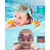 Bairuifu Kids Swim Goggles Snorkel Mask, Latest 3-Window Lens Wide