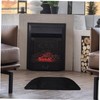 Kisangel Fireproof Half Fireplace Mat Durable Flame Retardant Rug for