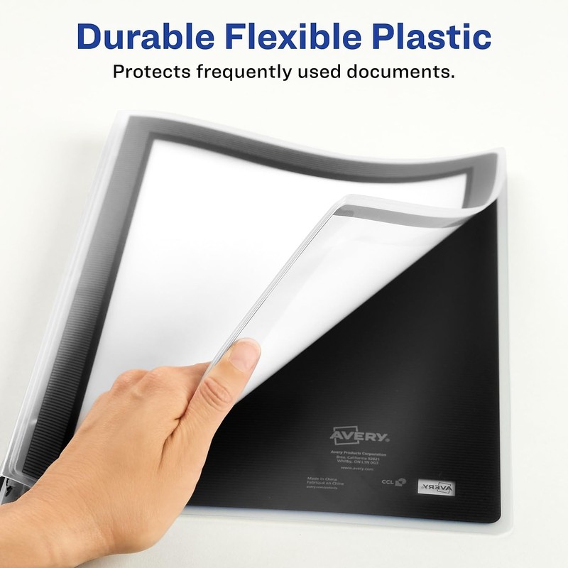 Avery Flexi-View 3 Ring Binder, 0.5 Inch, Round Rings, Blue,