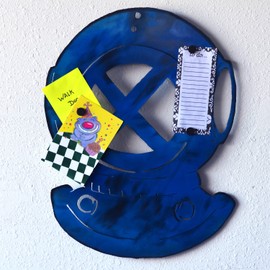 Deep sea diver - Magnetic board - Diving helmet decor - Nautical diver decor - Wall hanging diving helmet - Diver note board - Nautical art