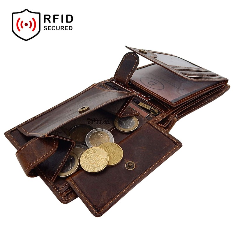 ekavale Wallet 5503, brown, ID pocket