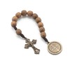 Intercession St Benedict Wood One Decade Rosary, 10mm Beads