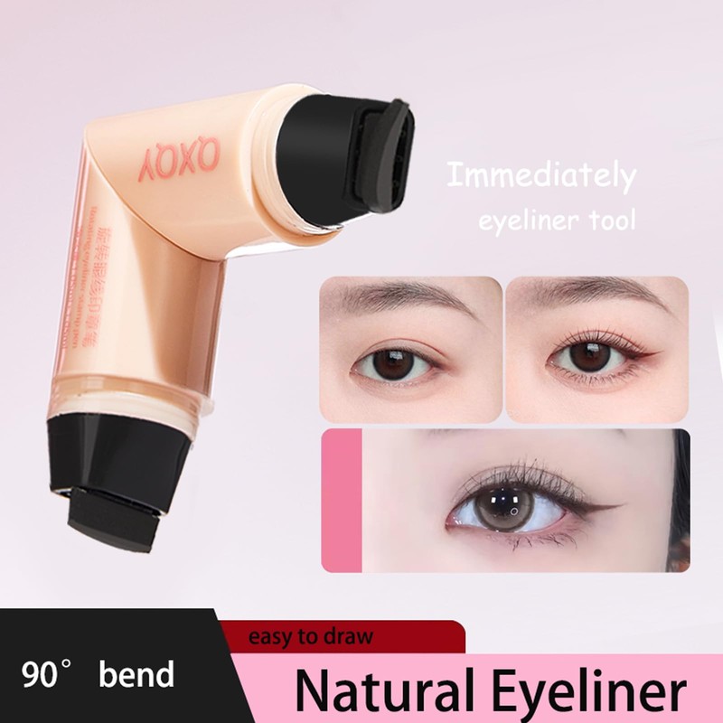 2pcs Eyeliner Stamp Wing Cat Eye Liner Stamp, Schwarzer Flüssiger