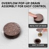 Bathfinesse Copper Bathroom Sink Drain, Pop Up Drain for Bathroom