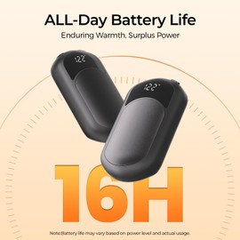 Hand Warmers Rechargeable - 2 Pack Portable Pocket Hot Hands Warmer Quick Heating, LED Digital Display Electric Hand Warmer Best Gifts for Men Woman Christmas, Camping, Hunting Accessories