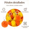 Flores de Cempasúchil Artificiales,5 Tiras de 2 M