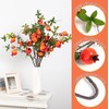 Artificial Pomegranate Branches,4Pcs Faux Fruit Stems for Home Decor,31.5IN
