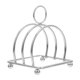 HEMOTON 3 Slice Stainless Steel Toast Rack，Toast Rack English Style，Toast Rack Bread Loaf Slice Holder Stand Table Serving for Restaurant Kitchen