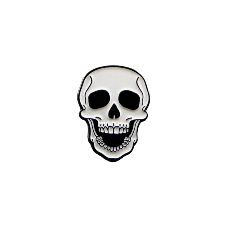 GBJUK Glow in the Dark Skull Pin Badge with Back