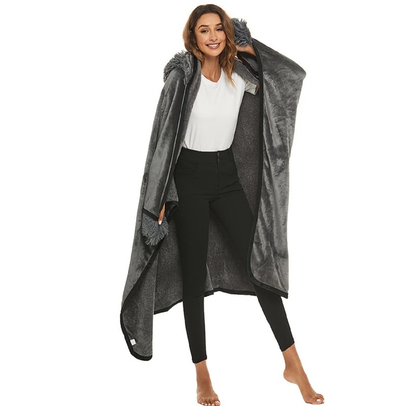 iyoimono Grey Penguin Gift for Women Portable Blanket Penguin Gifts