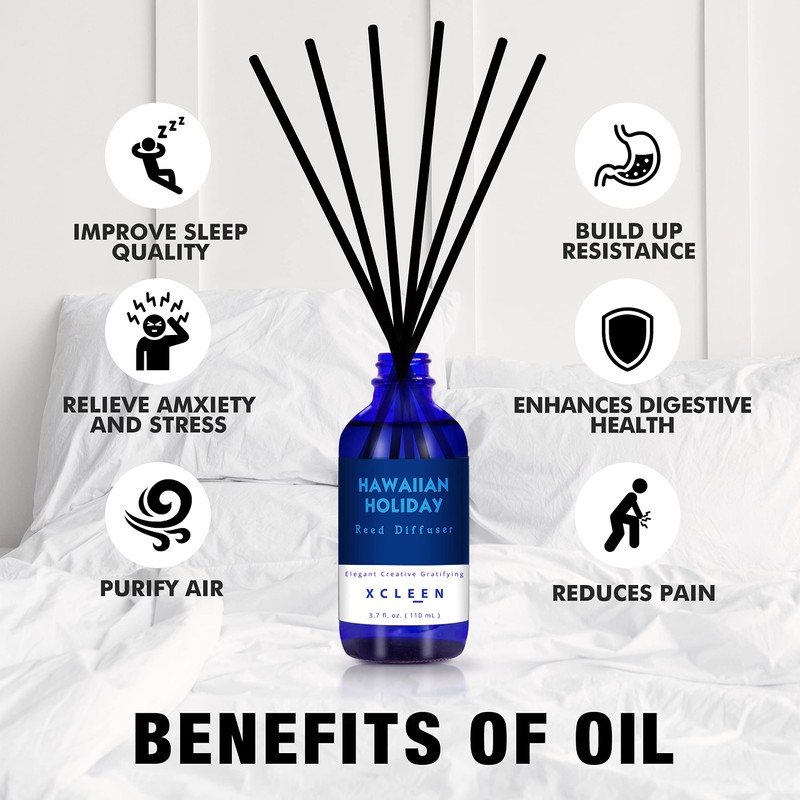 Xcleen Reed Diffuser Set for Home| 3.7 Oz(110ml) Hawaiian Holiday