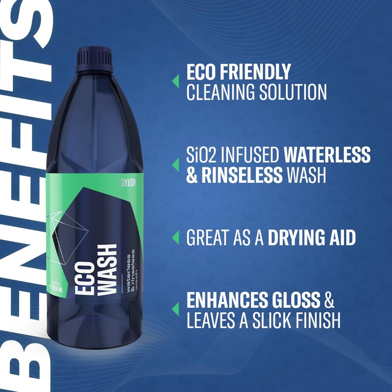 GYEON ECOWash Ceramic‑Safe Waterless Rinseless Dry Wash Spray Concentrate for