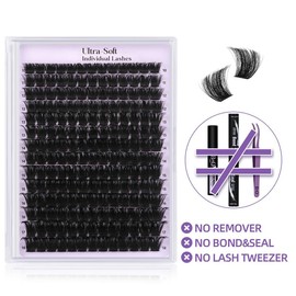100D 200D Dramatic Soft Kit l Mega Volume Lashes, D-Curl, DIY Dramatic Ultra Soft  Lashes Extension, Waterproof Long Lasting Springtok:_144pcs Clubs Kit (Same Pattern,Diff Band)