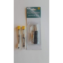 FOSTER GRANT 3 Set. Eye Glasses Repair Kits with Screws, Bridge Pads, Rings, 4 Screw Drivers and Mini Magnifier, Metalic