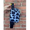 Original 50" Long Strap Iris Crossbody Bag:_Moo print (black/white)