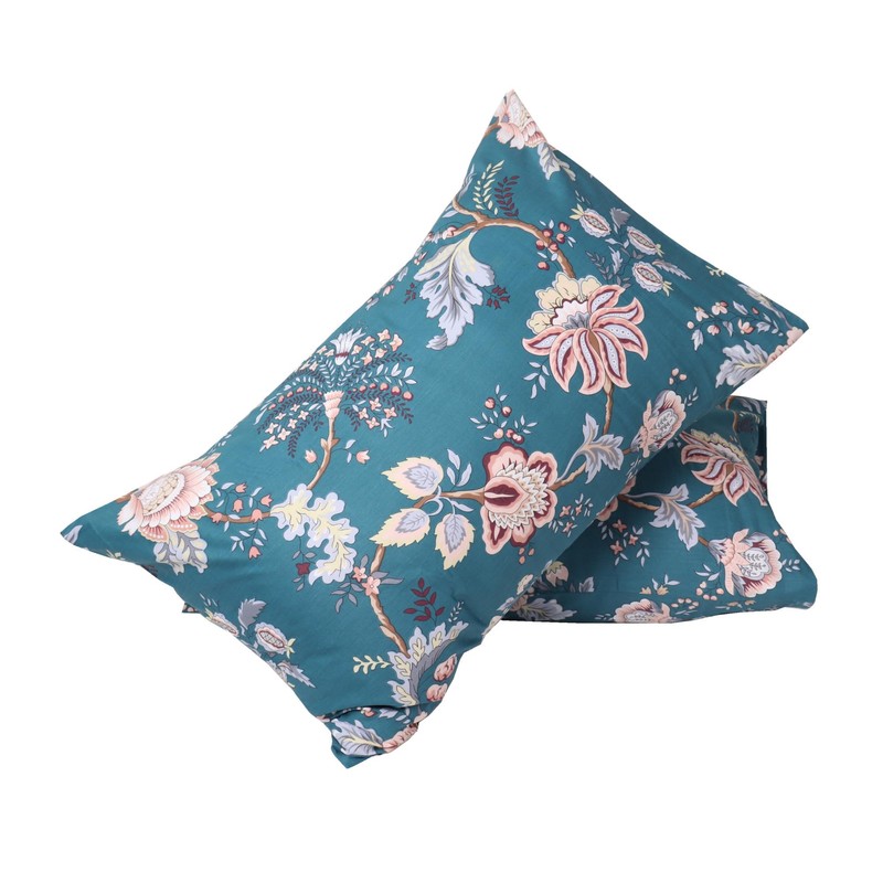 WBYCOTBED 2 Pack Cotton Queen Pillow Cases Super Soft Teal