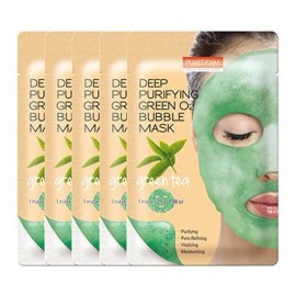 Purederm Mascarilla De Burbujas Coreana Exfoliante Té Verde 5 Piezas Cualquiera