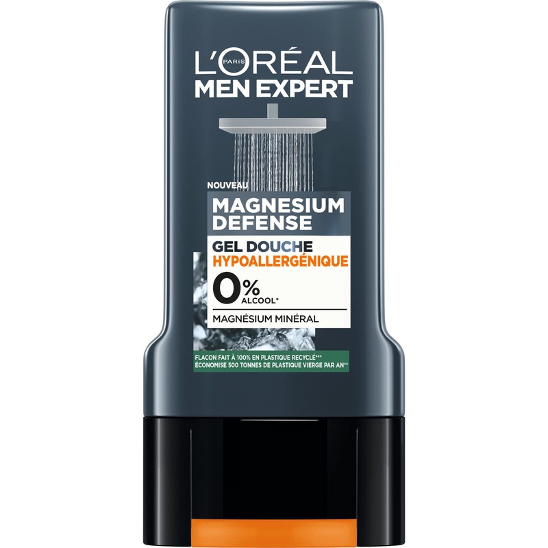 L'Oréal Paris Men Expert Magnesium Defense Hypoallergenic Shower Gel 0%
