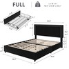VECELO Full Size Upholstered Platform Bed Frame with 4 Storage