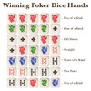 Brybelly Set of 5 Poker Dice with Professional Leather Dice