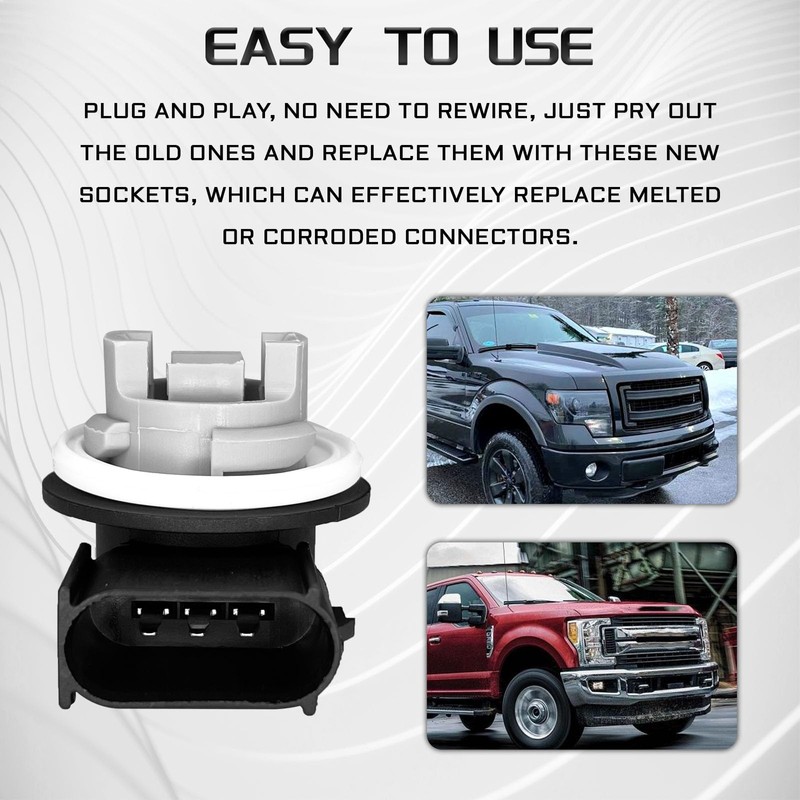 2 PCS Tail Light Socket Replacement for 2009-2014 Ford F150