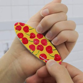 Cheery Cherries Double-Sided Oval Nail File Emery Board Set 4 Pack