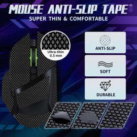 TALONGAMES Mouse Anti Slip Grip Tape Compatible with Razer Basilisk Ultimate/Basilisk V2 / Basilisk X Gaming Mouse, Palm Sweat Absorption, Thin 0.5mm, Cut to Fit, Easy to Apply, Mouse Skin