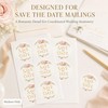 Save The Date Envelope Stickers: 120 Pcs Floral Seals 1.6