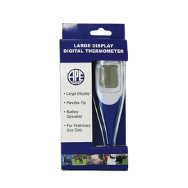 Agri-Pro Enterprises Large Display Agricultural Digital Thermometer - Veterinary Use with Flexible Tip