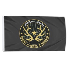 Whitetail Militia Flag Banner 3x5Feet Garden house Flags banner Decor Double Stitched Polyester with Brass Grommets