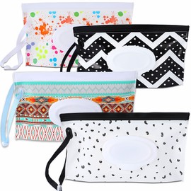 FEBSNOW FEBSNOW 4 Pack Baby Wipe Dispenser (Multicolor B)
