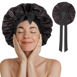 Adjustable Silk Cap for Sleeping, Sleep Cap Silk with Elastic Band, Satin Hair Cap, Hair Cap for the Night, Satin Sleep Cap for Women and Girls
