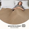 L'AGRATY Knitted Weighted Blanket - 50"x60" 7lbs Cooling Chunky Knit