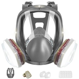 ZXICH Reusable full Face Cover - 6800 full Respirаtor Face Cover,for Paint, Against Dust,Chemicals, Formaldehyde, Polishing,Staining,Car Spraying,Sanding &Cutting