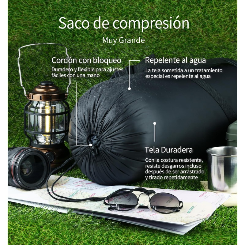 Litume Bolsa de compresión, Resistente al Agua, Ligera, con Cierre