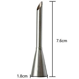 VNDEFUL 2PCS Cream Icing Piping Nozzle Tip Stainless Steel Nozzle Cream Puff Decor Small Pastry Icing Piping Tool