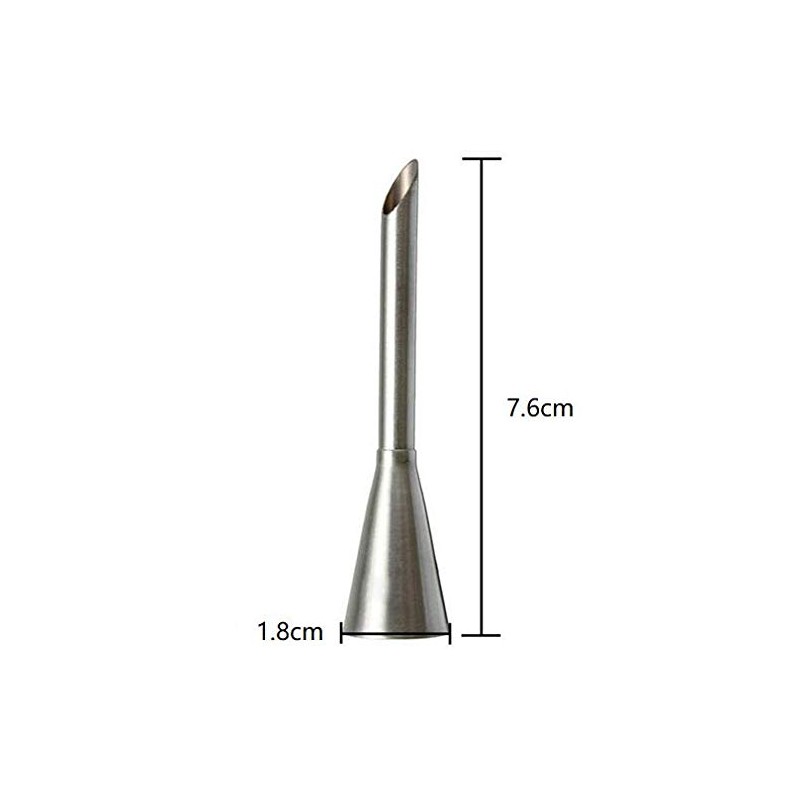 VNDEFUL 2PCS Cream Icing Piping Nozzle Tip Stainless Steel Nozzle