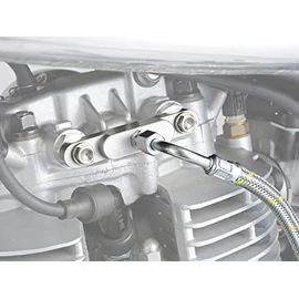 Daytona 93264 KEDO Motorcycle Twin Oil Line SR400/500 (78-21) Classic Mesh Hose