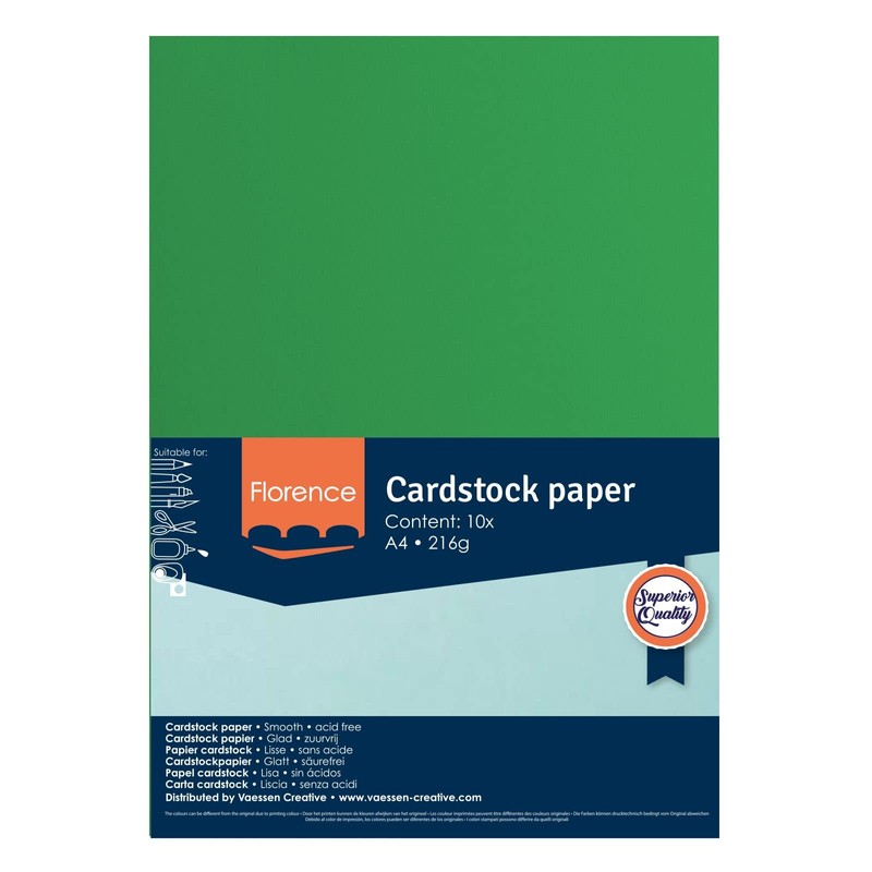 Florence Cardstock Smooth - Coloured Card Making Supplies A4 -