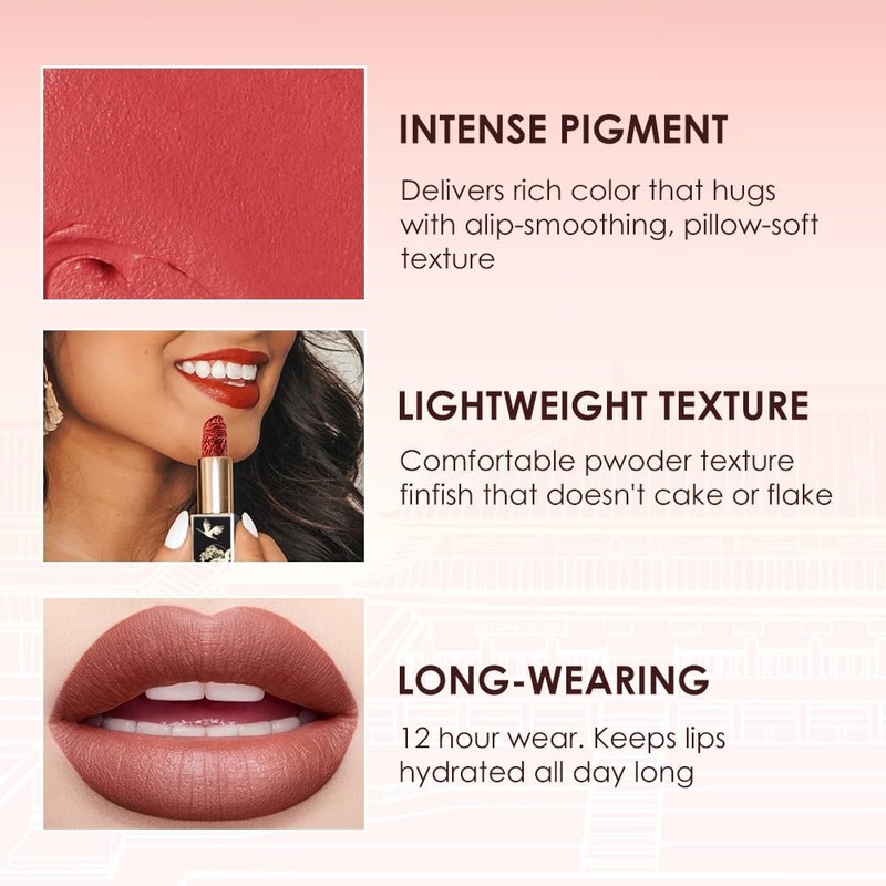 CATKIN Long Lasting Matte Lipstick, High Impact Red Lipstick with