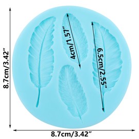 Feather Silicone Molds Peacock Feather Fondant Chocolate Mold
