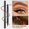 Delineador De Ojos & Lapiz Para Cejas 2in1-36h Con 2
