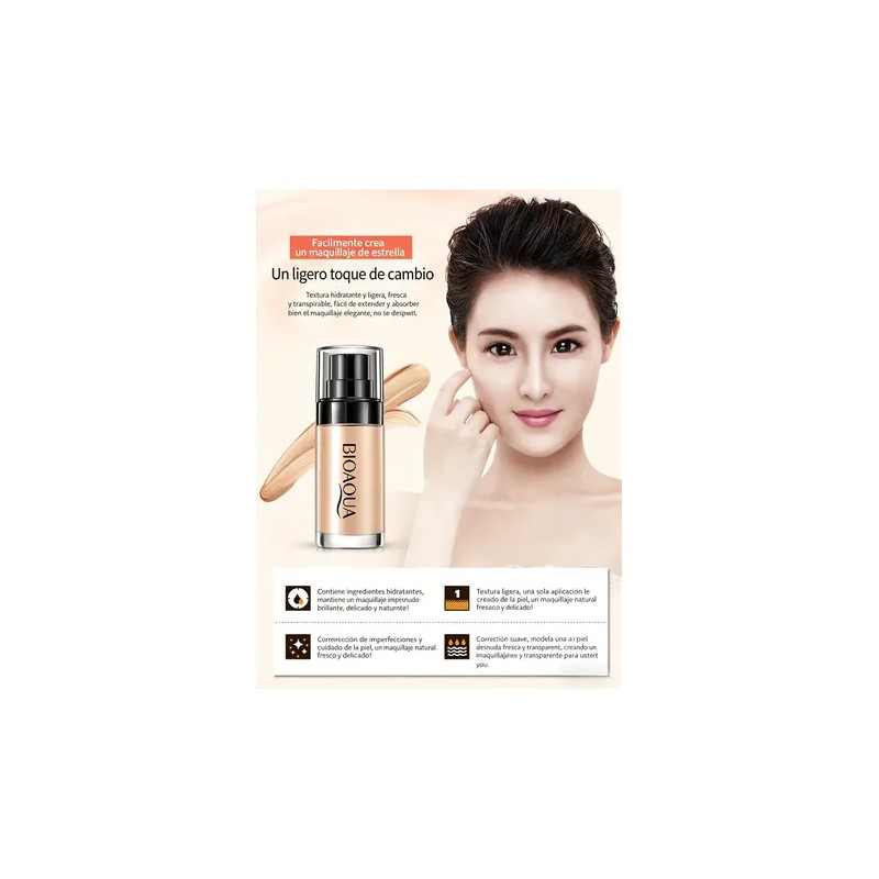 Base Correctora Impermeable De Larga Duración Bioaoua De 30